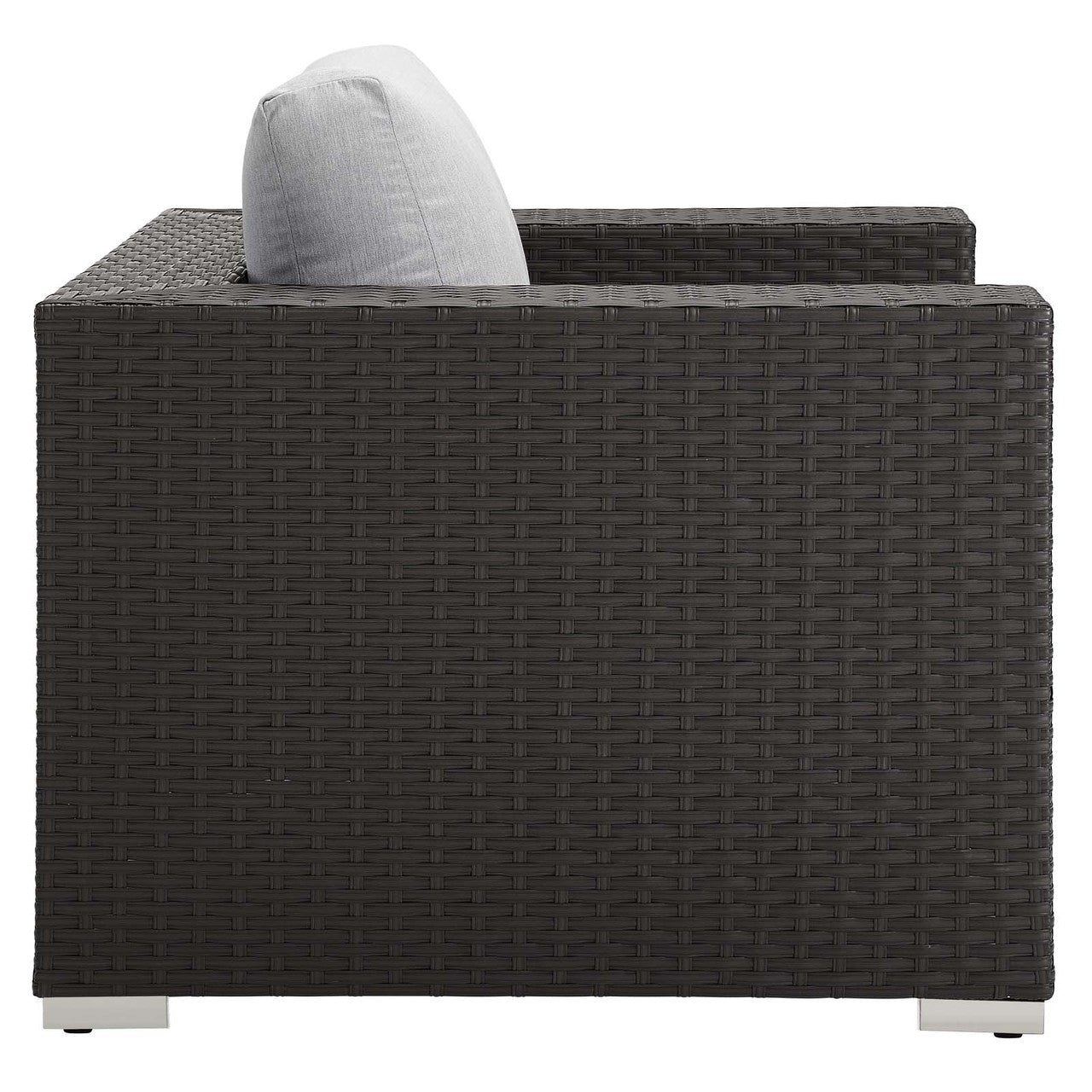 Sojourn Outdoor Patio Sunbrella® Armchair, Sunbrella Rattan Wicker, Grey Gray 13338