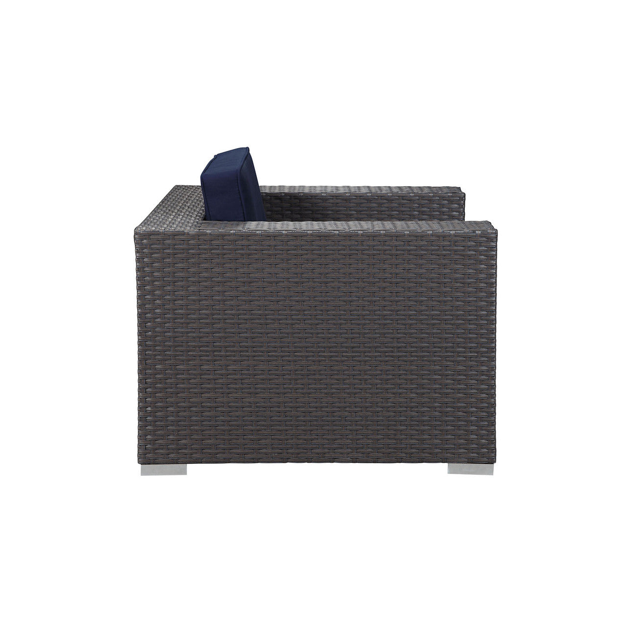 Sojourn Outdoor Patio Armchair, Navy, Fabric, Synthetic Rattan