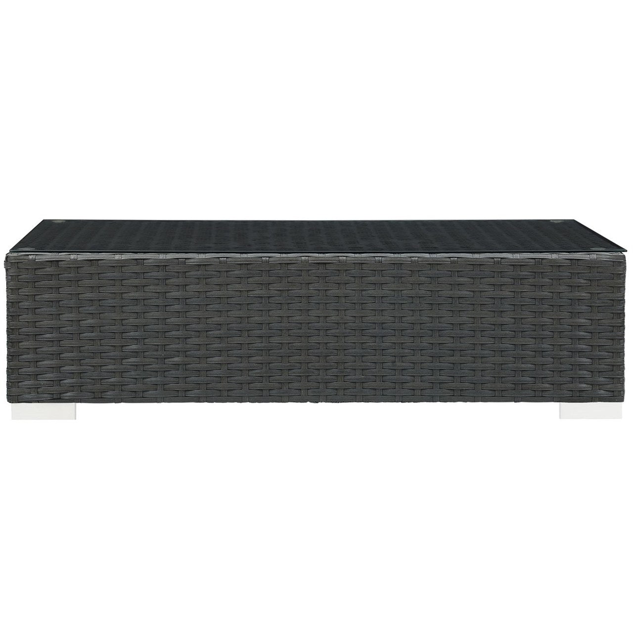 Sojourn Outdoor Patio Coffee Table, Brown, Rattan 9734