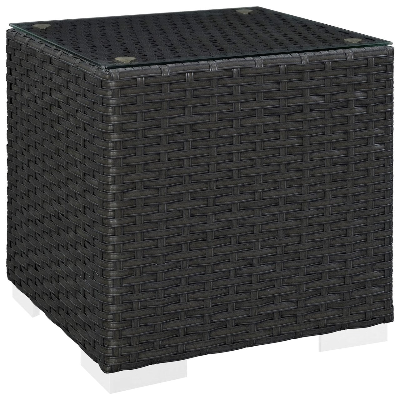 Sojourn Outdoor Patio Side Table , Brown, Rattan 9735