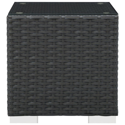 Sojourn Outdoor Patio Side Table , Brown, Rattan 9735