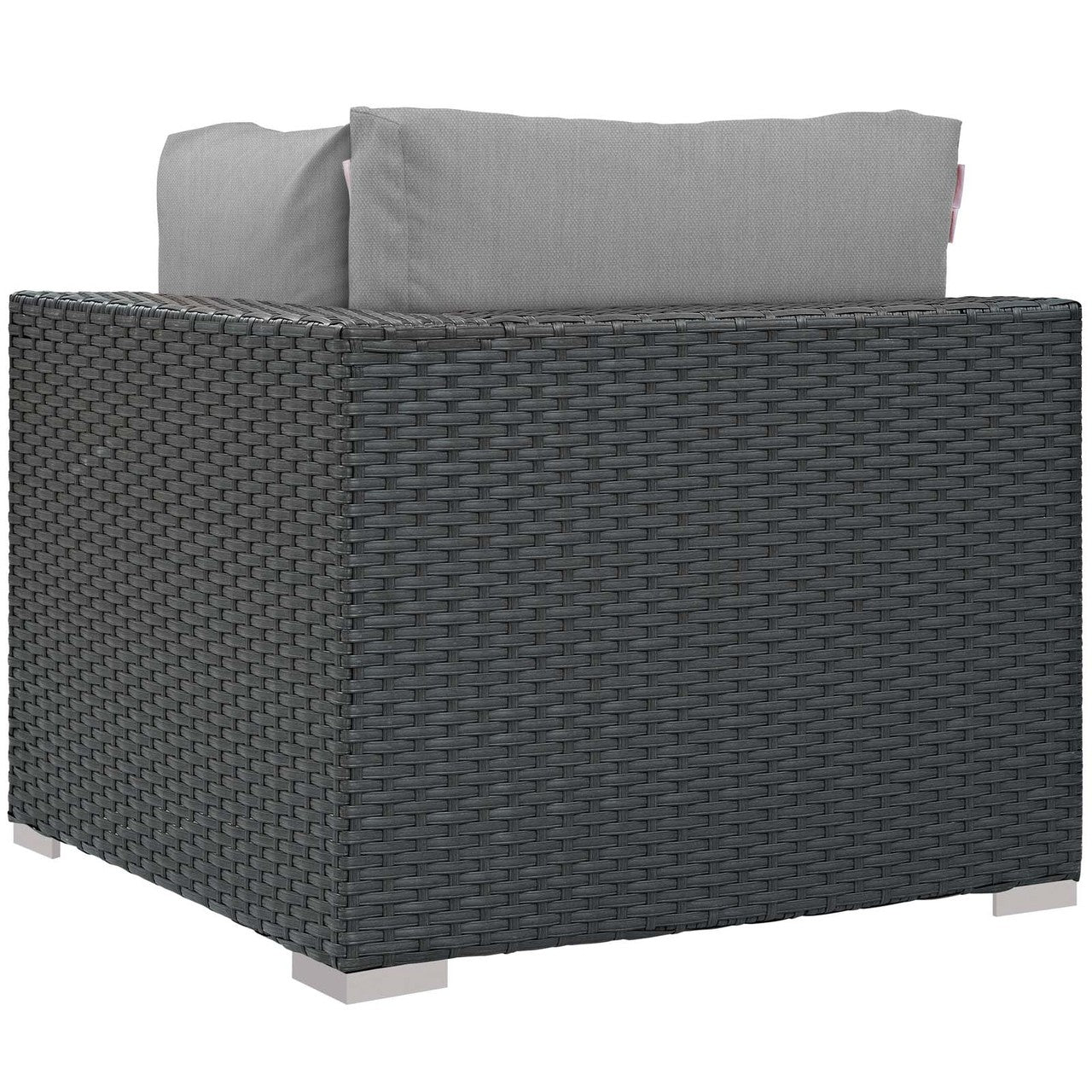 Sojourn Outdoor Patio Sunbrella® Corner, Sunbrella Rattan Wicker, Grey Gray 13346