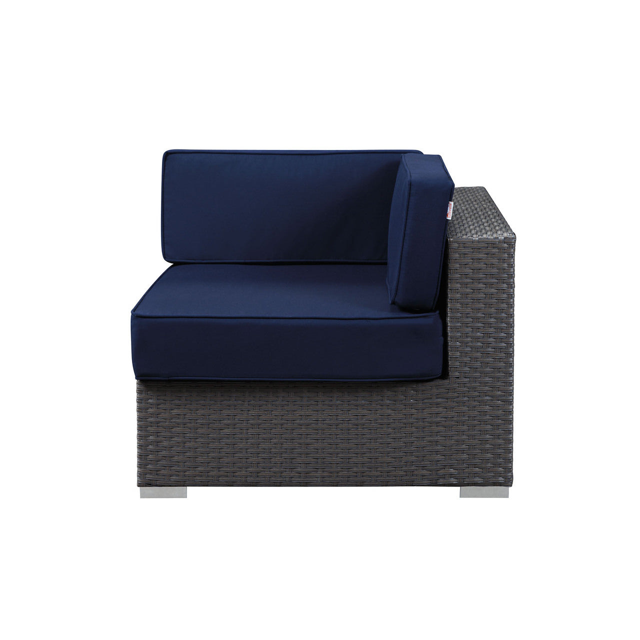 Sojourn Outdoor Patio Corner, Navy, Fabric, Synthetic Rattan