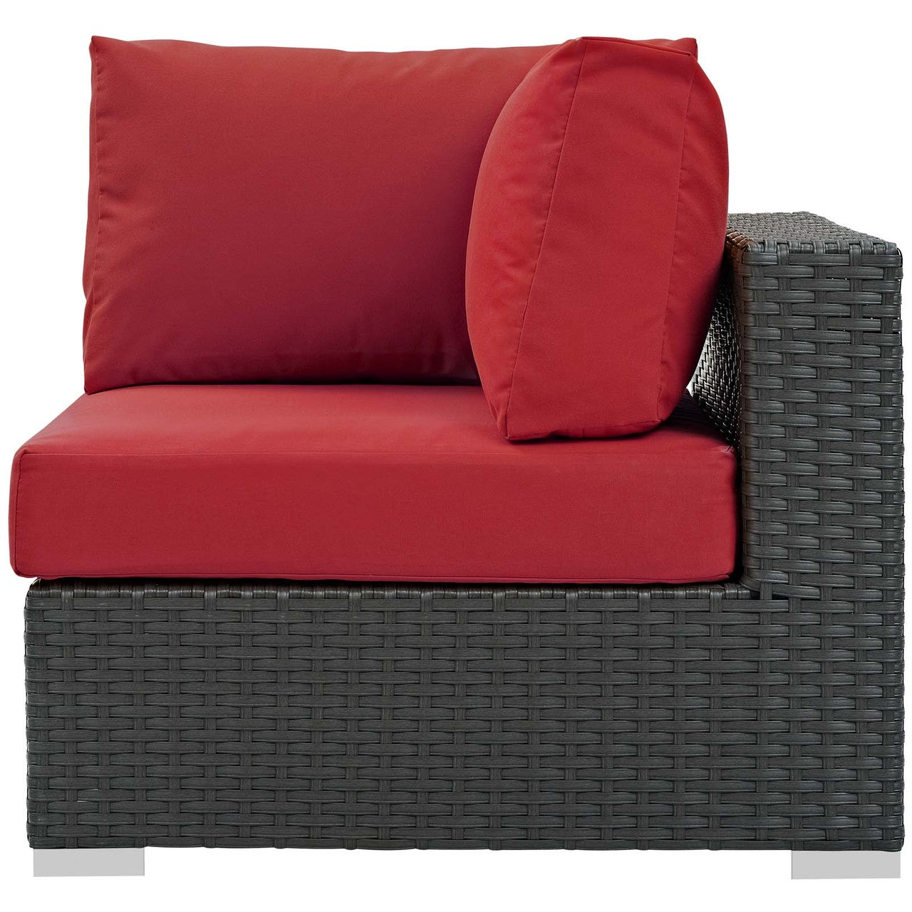 Sojourn Outdoor Patio Sunbrella® Corner, Sunbrella Rattan Wicker, Red 13347
