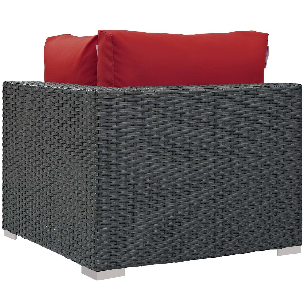 Sojourn Outdoor Patio Sunbrella® Corner, Sunbrella Rattan Wicker, Red 13347