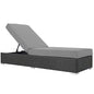 Sojourn Outdoor Patio Sunbrella® Chaise Lounge, Sunbrella Rattan Wicker, Grey Gray 13354