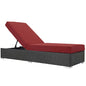 Sojourn Outdoor Patio Sunbrella® Chaise Lounge, Sunbrella Rattan Wicker, Red 13355