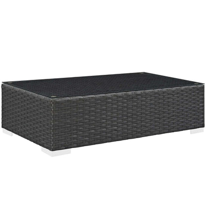 Sojourn 7 Piece Outdoor Patio Sunbrella® Sectional Set, Sunbrella Rattan Wicker, Grey Gray 13386