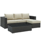 Sojourn Sectional Sofa Set , Beige, Rattan 9825