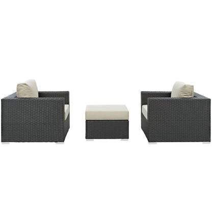 Sojourn Sectional Sofa Set, Beige, Rattan 9831