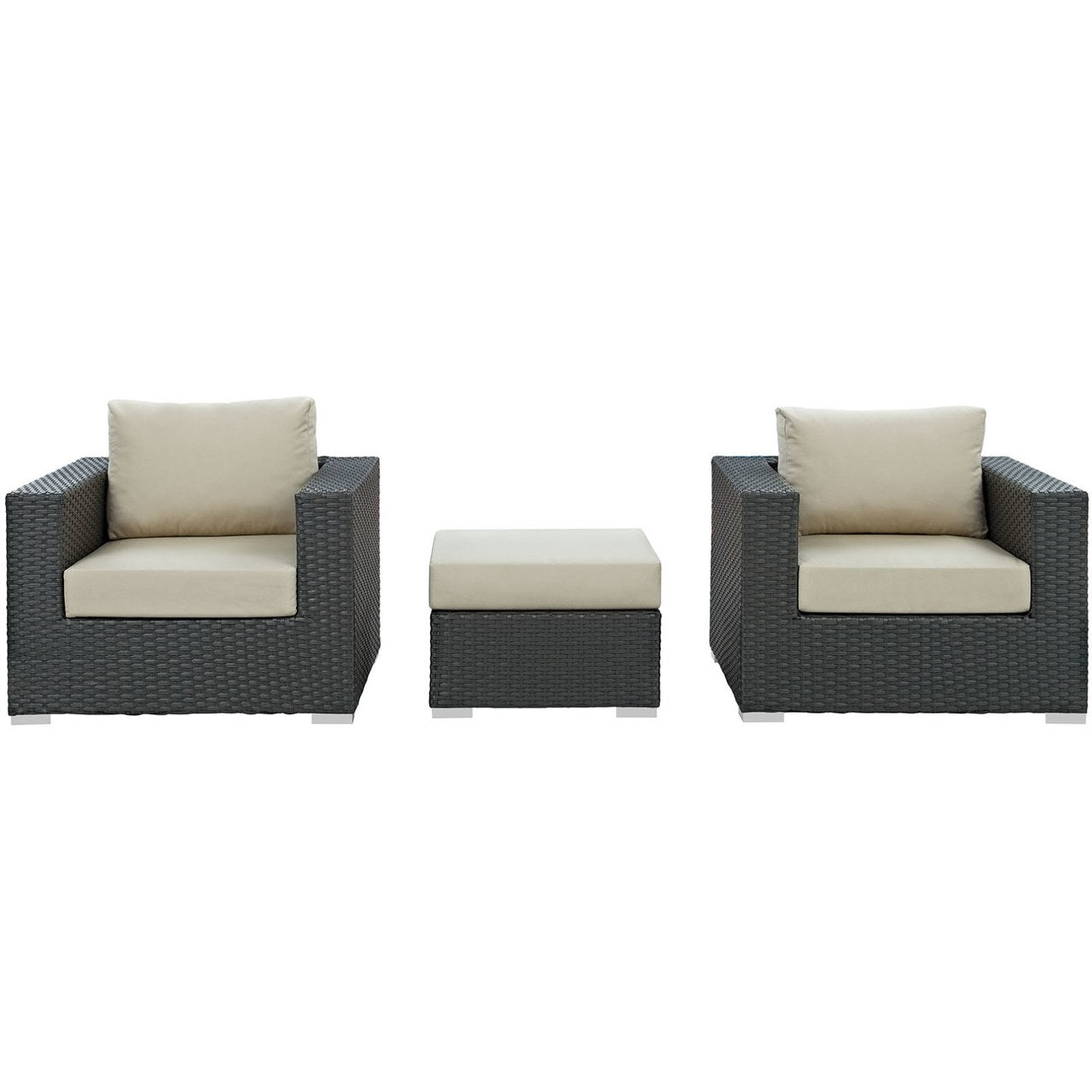 Sojourn Sectional Sofa Set, Beige, Rattan 9831