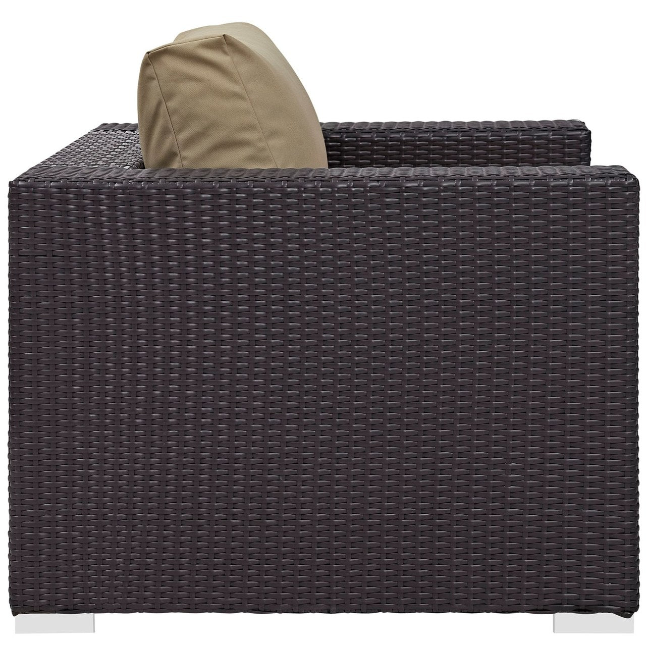 Convene Outdoor Patio Armchair, Brown, Rattan 9870