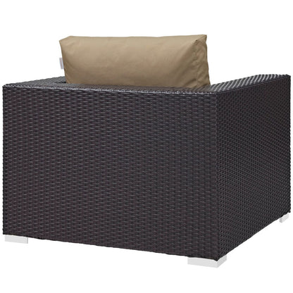 Convene Outdoor Patio Armchair, Brown, Rattan 9870