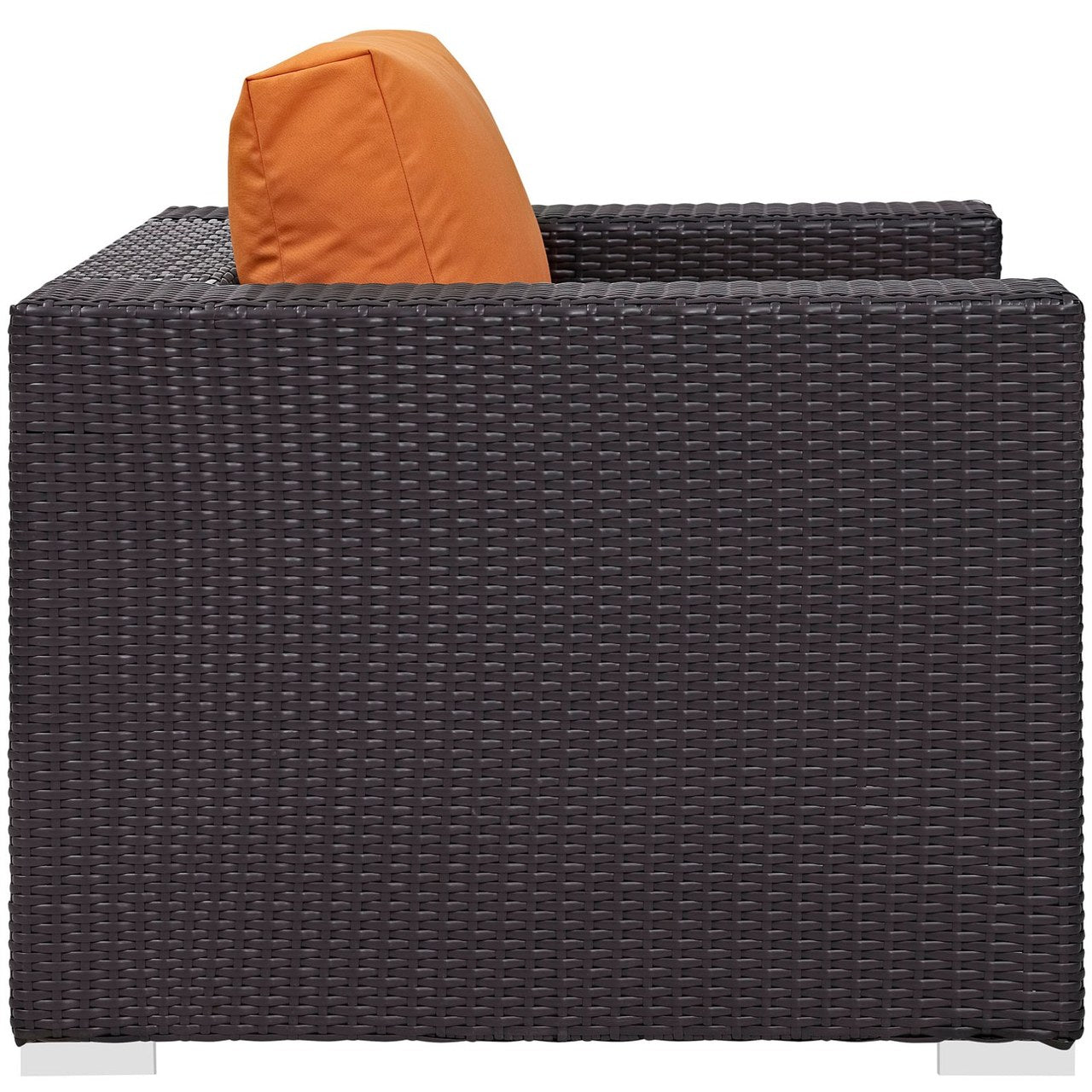 Convene Outdoor Patio Armchair, Orange, Rattan 9871