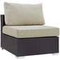 Convene Outdoor Patio Armless, Beige, Rattan 9885
