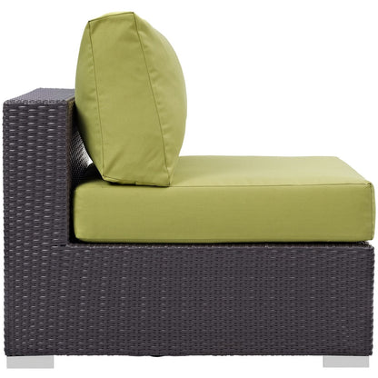 Convene Outdoor Patio Armless, Green, Rattan 9888