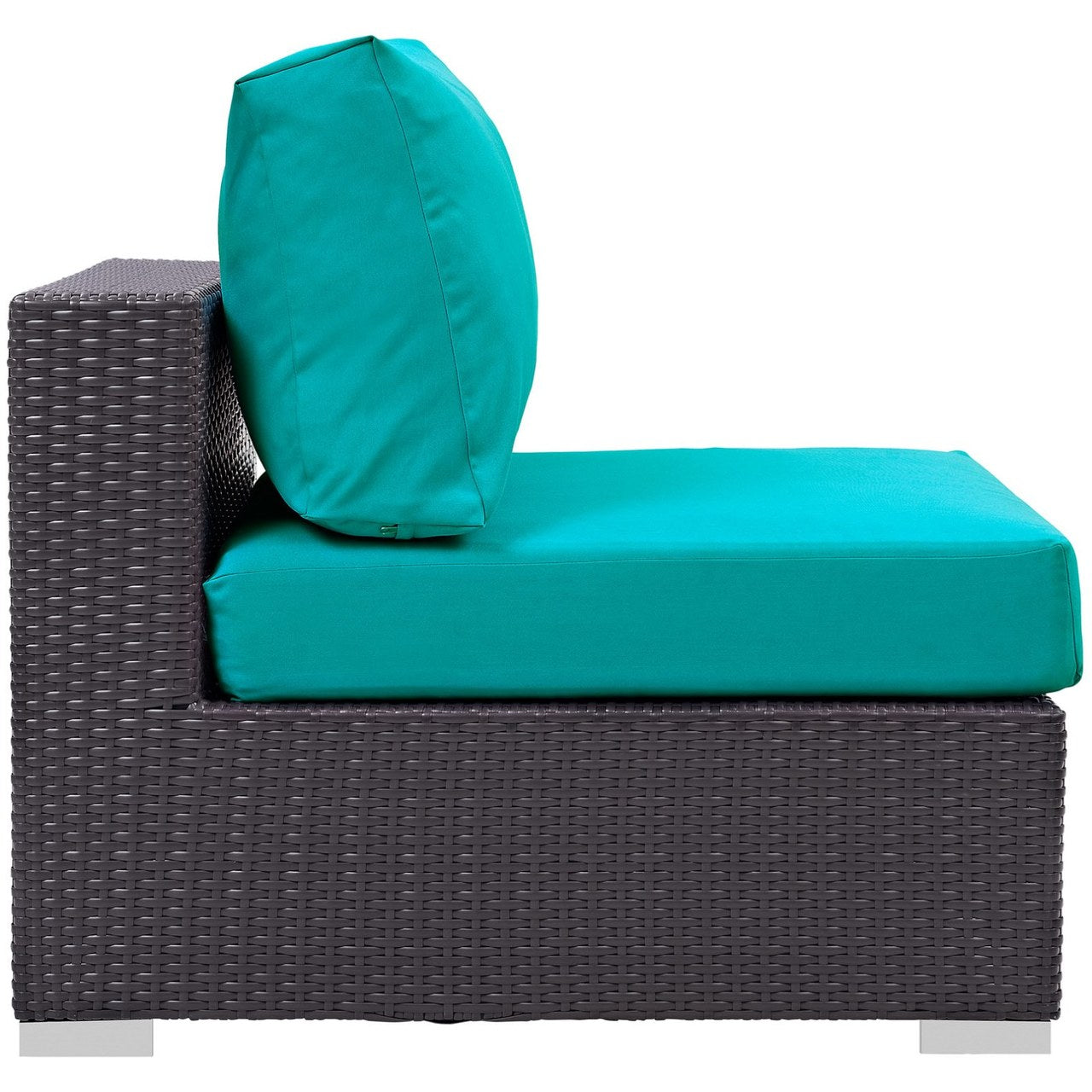 Convene Outdoor Patio Armless, Blue, Rattan 9890
