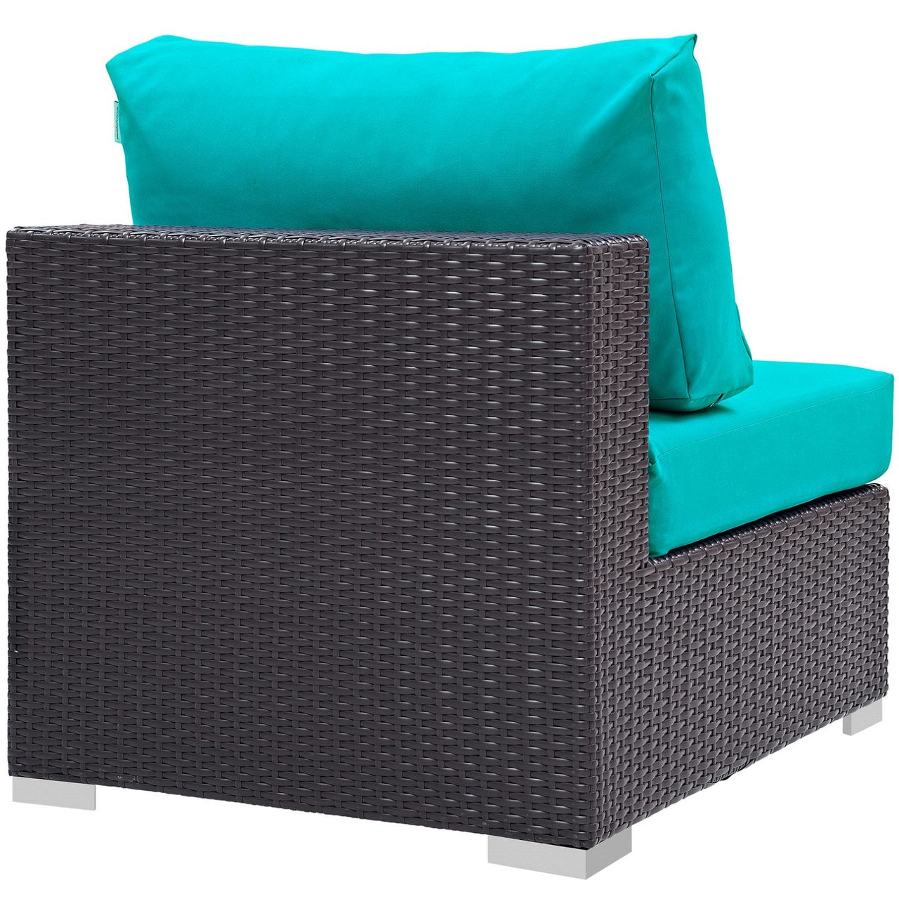 Convene Outdoor Patio Armless, Blue, Rattan 9890