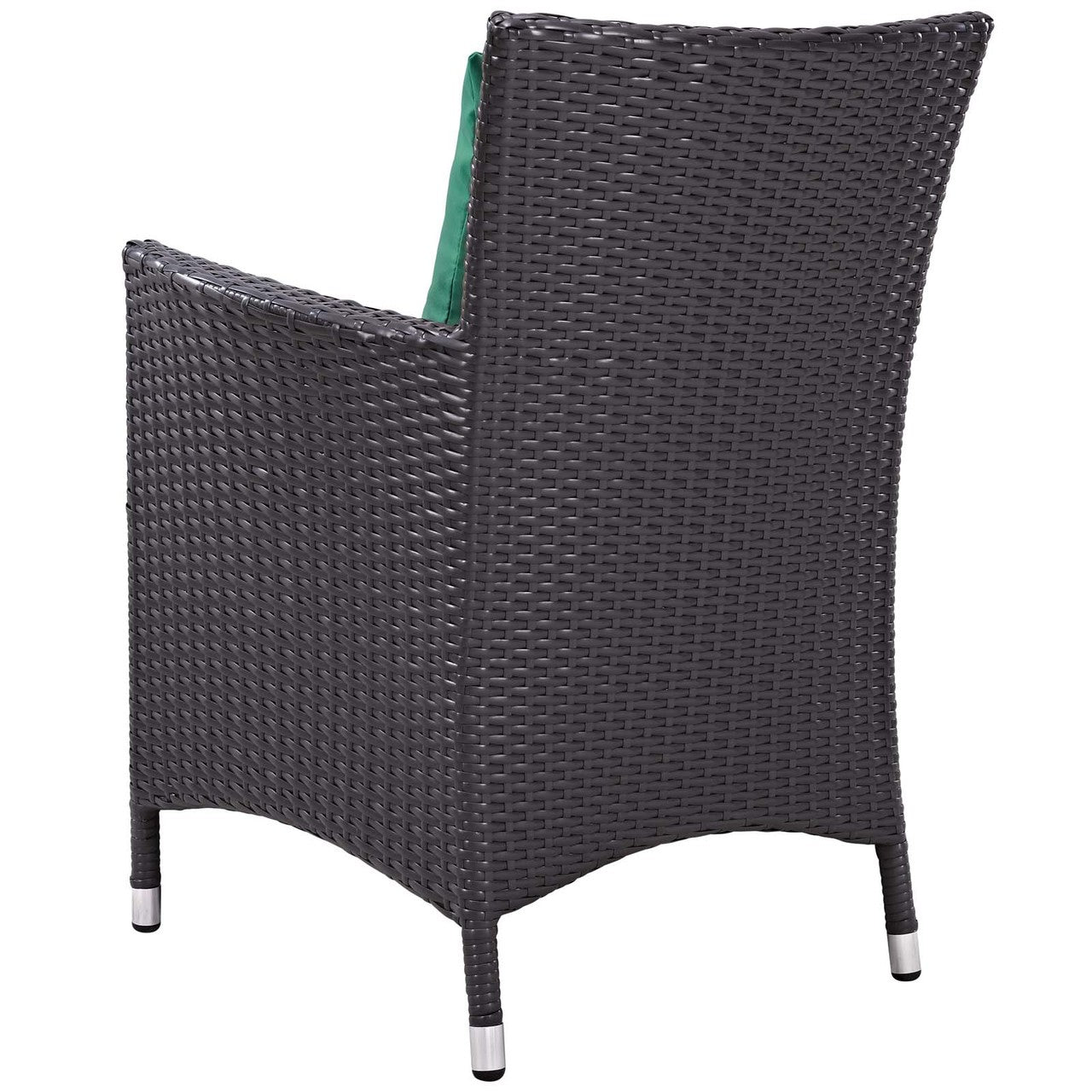 Convene Dining Outdoor Patio Armchair, Rattan Wicker, Green 13423