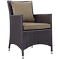 Convene Dining Outdoor Patio Armchair, Brown, Rattan 9900