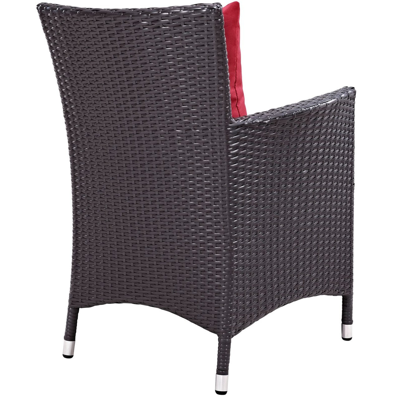 Convene Dining Outdoor Patio Armchair, Red, Rattan 9903