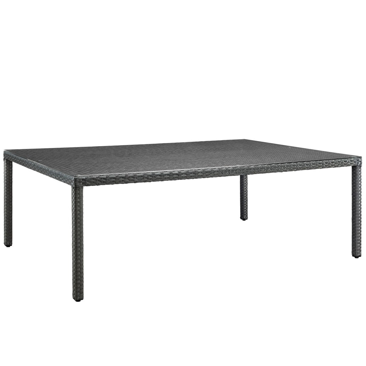 Sojourn 90" Outdoor Patio Dining Table, Brown, Rattan 9923