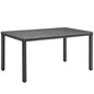 Sojourn 59" Outdoor Patio Dining Table, Brown, Rattan 9924