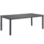 Summon 83" Outdoor Patio Dining Table, Grey, Rattan 9932