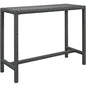 Sojourn Large Outdoor Patio Bar Table, Brown, Rattan 9949
