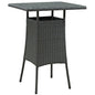 Sojourn Small Outdoor Patio Bar Table, Brown, Rattan 9953