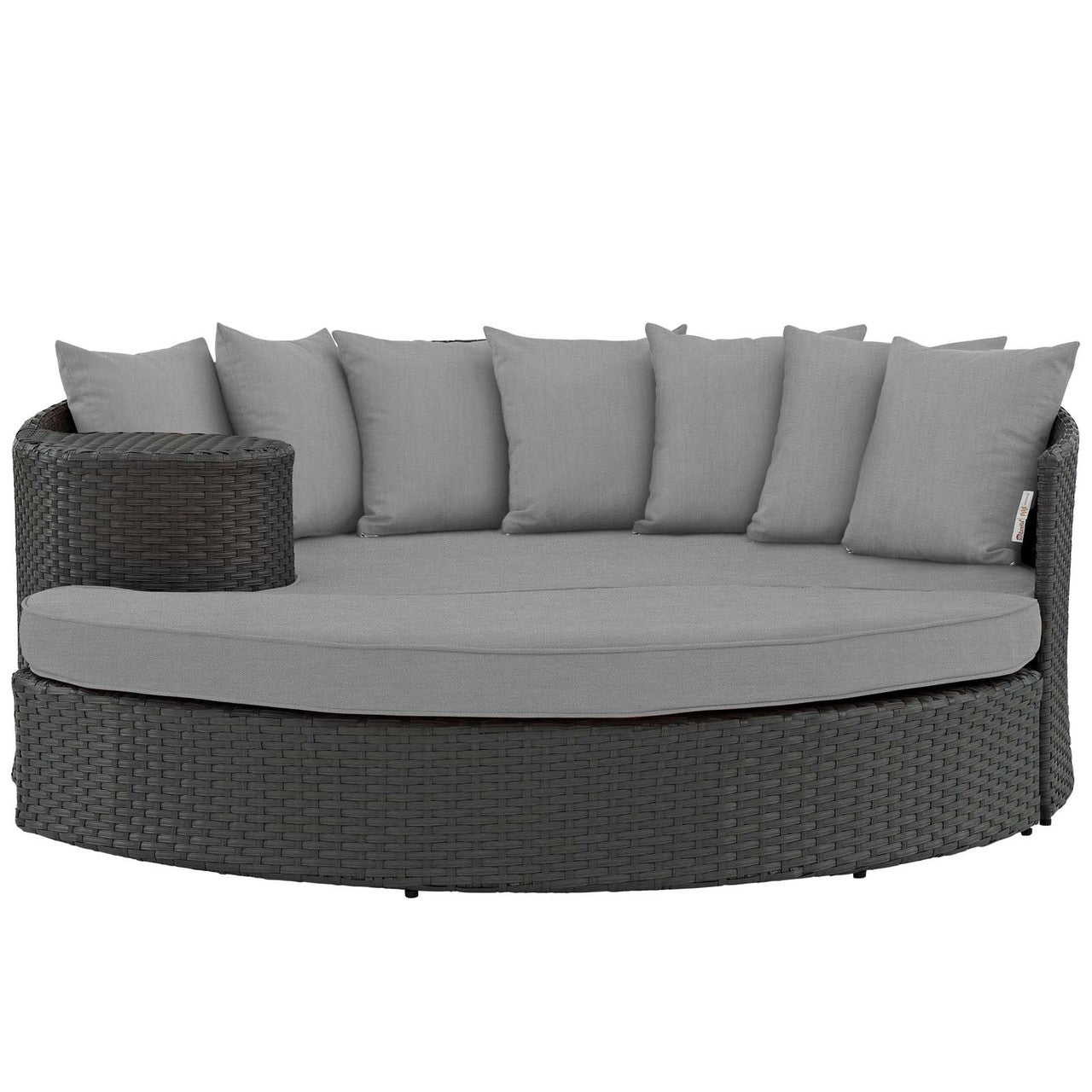 Sojourn Outdoor Patio Sunbrella® Daybed, Sunbrella Rattan Wicker, Grey Gray 13444