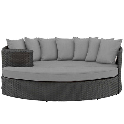 Sojourn Outdoor Patio Sunbrella® Daybed, Sunbrella Rattan Wicker, Grey Gray 13444