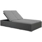 Sojourn Outdoor Patio Sunbrella® Double Chaise, Sunbrella Rattan Wicker, Multi Grey Gray 13446