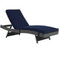 Sojourn Outdoor Patio Sunbrella Chaise, Navy, Rattan 9997