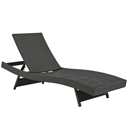Sojourn Outdoor Patio Sunbrella Chaise, Navy, Rattan 9997