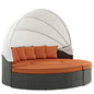 Sojourn Outdoor Patio Sunbrella Daybed, Orange, Rattan 10001