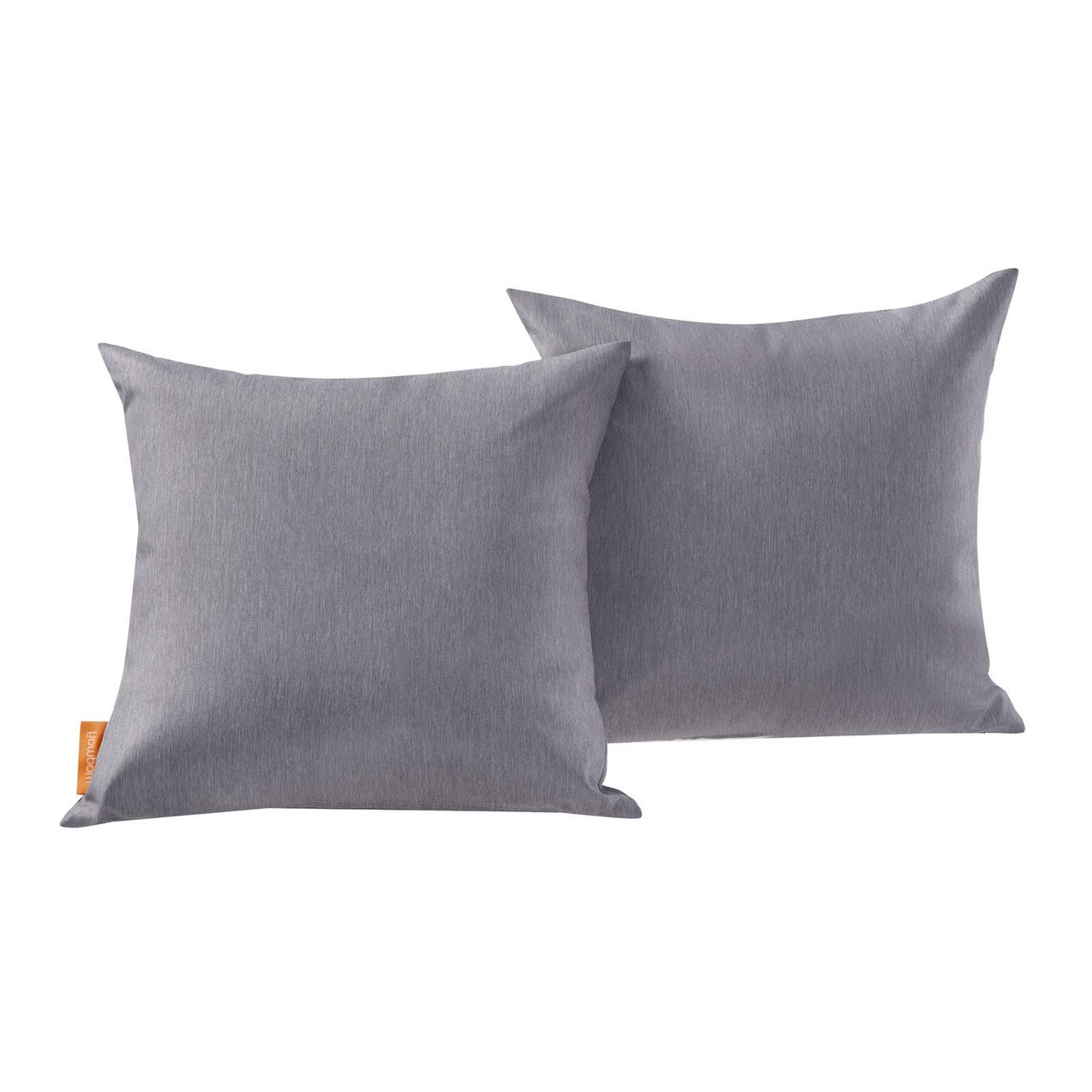 Convene Two Piece Outdoor Patio Pillow Set, Fabric, Grey Gray 13460