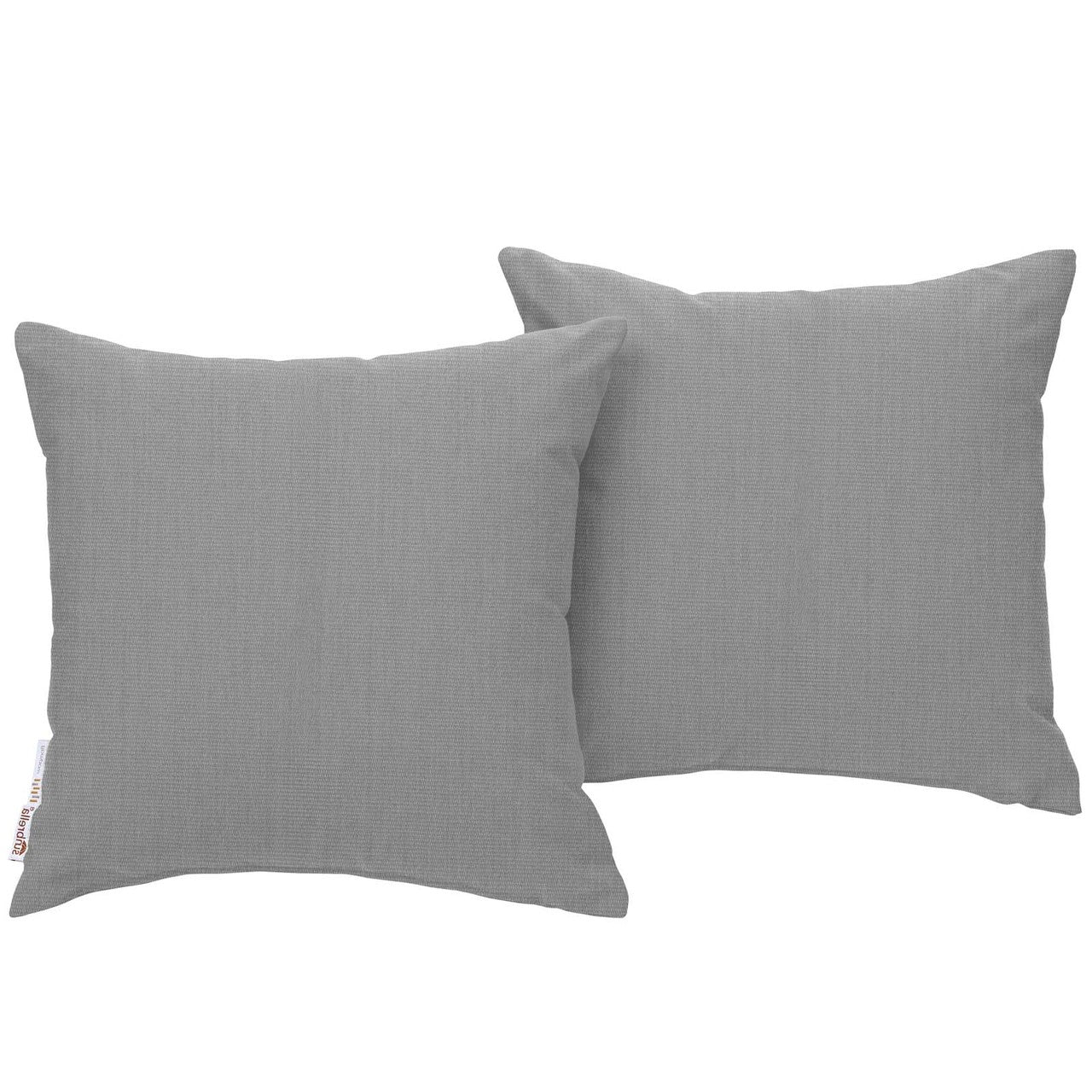 Summon 2 Piece Outdoor Patio Pillow Set, Fabric, Grey Gray 13462