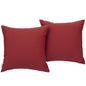 Summon 2 Piece Outdoor Patio Pillow Set, Fabric, Red 13463