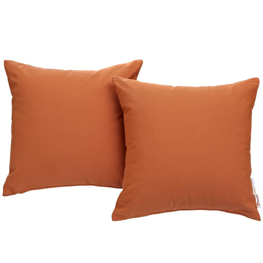 Summon Pillow ( Set of Two), Orange, Fabric 10028