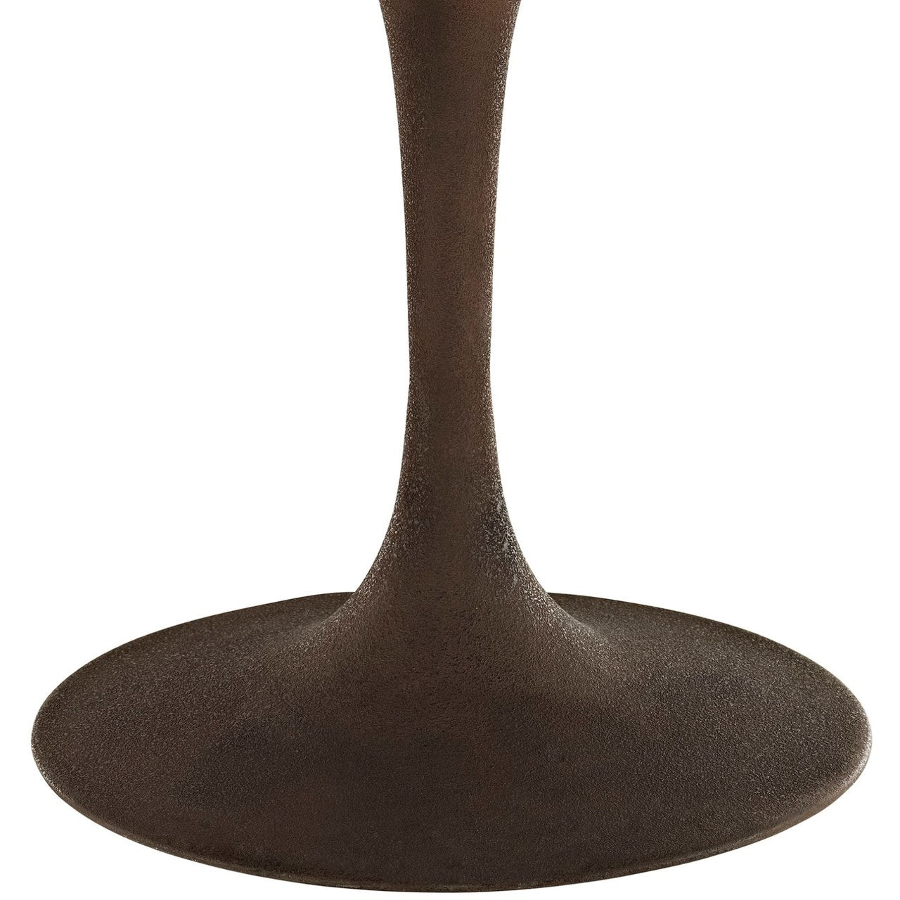 Drive 60" Round Wood Top Dining Table, Brown, Metal 10030