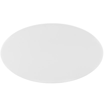 Lippa 48" Oval-Shaped Wood Top Coffee Table, White, Metal 10043