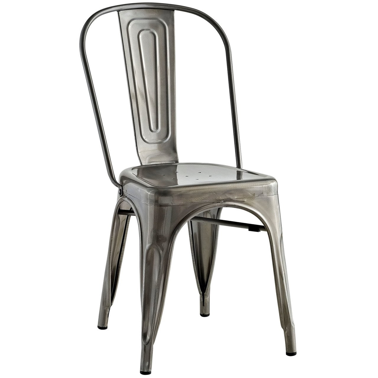 Promenade Side Chair, Silver, Metal 10056