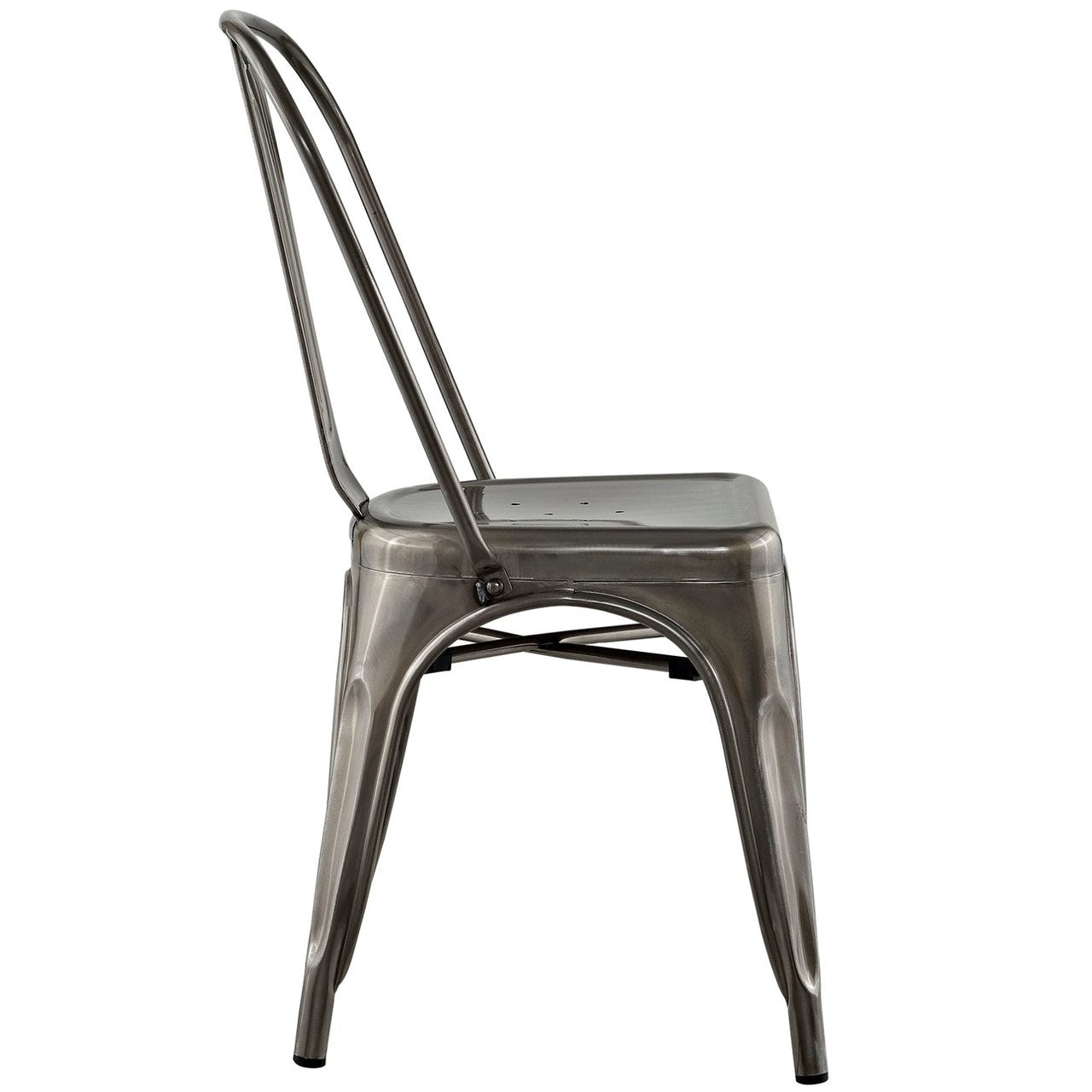 Promenade Side Chair, Silver, Metal 10056
