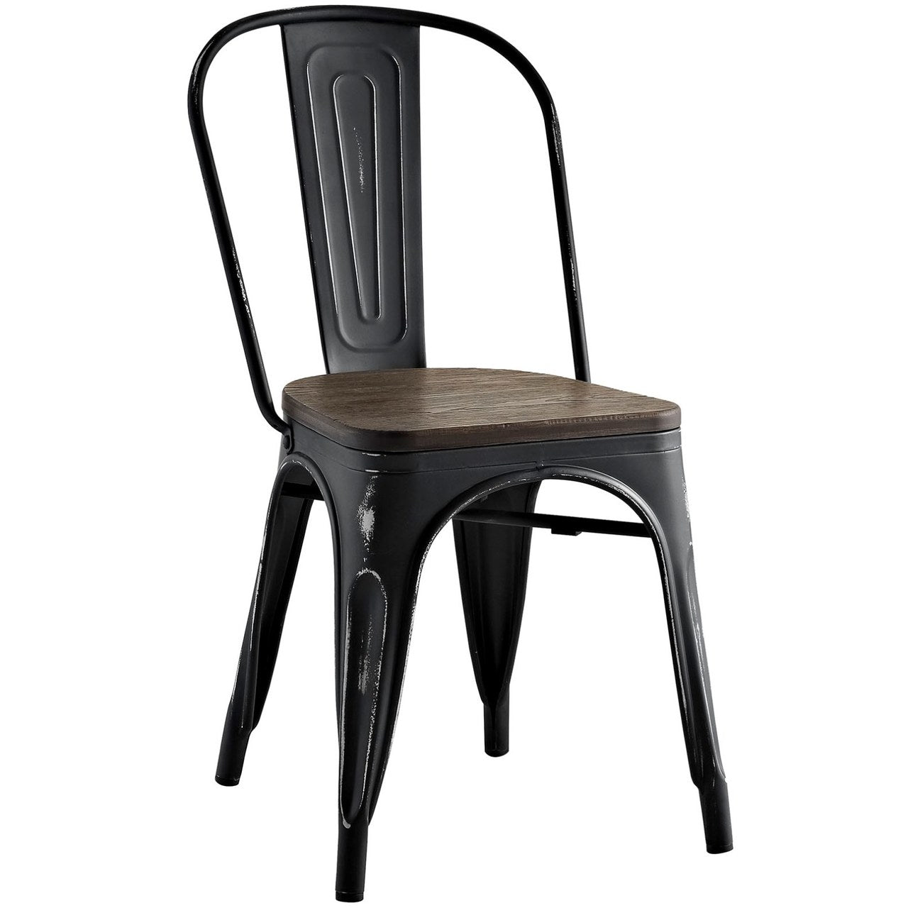 Promenade Bamboo Side Chair, Black, Metal 10062