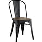 Promenade Bamboo Side Chair, Black, Metal 10062