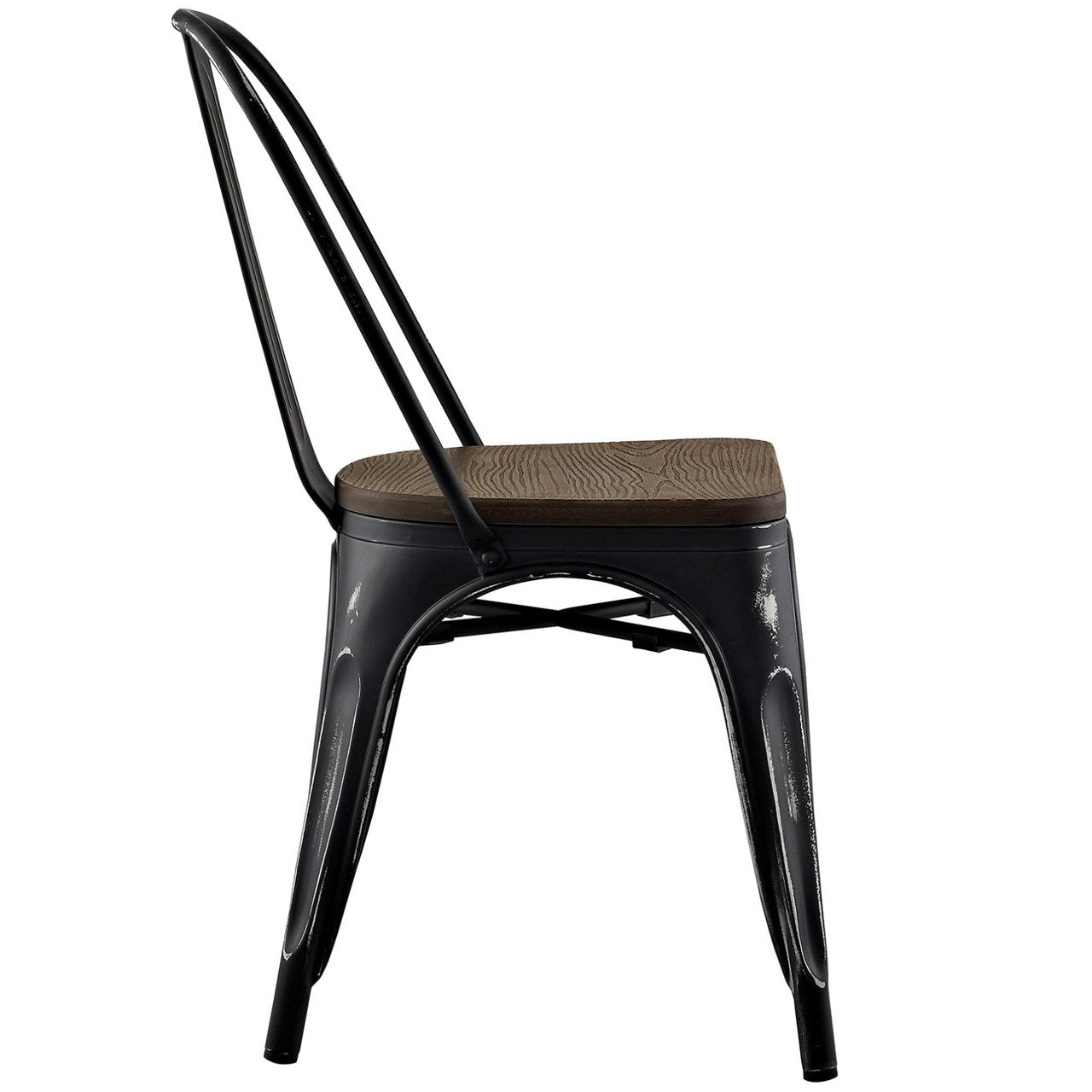Promenade Bamboo Side Chair, Black, Metal 10062