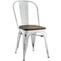 Promenade Bamboo Side Chair, White, Metal 10065