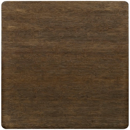 Alacrity 36" Square Wood Dining Table, Brown, Metal 10090