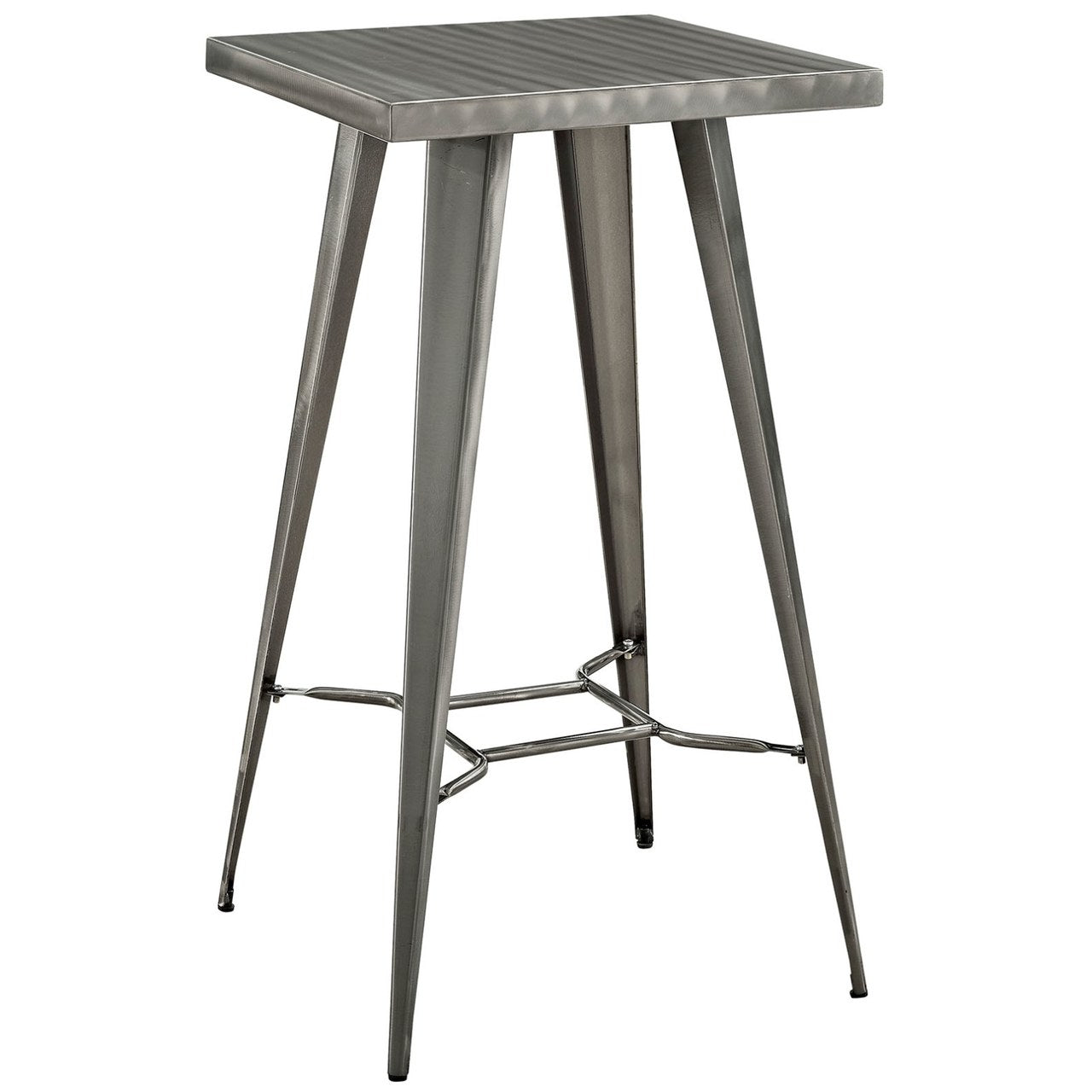 Direct Metal Bar Table, Silver, Metal 10091